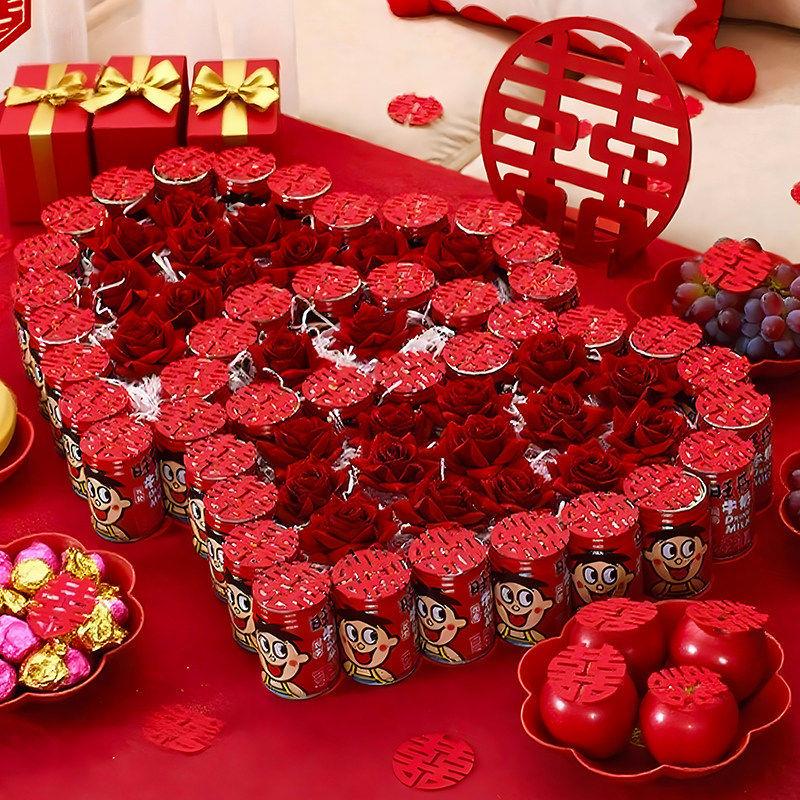 旺仔爱心摆件模板结婚桌面茶几装饰摆台套装订婚客厅氛围布置心形