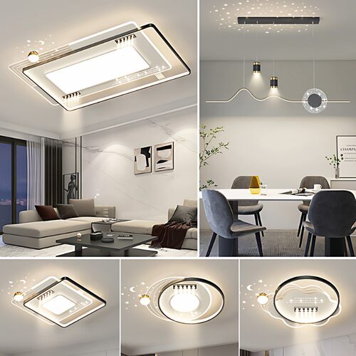 新款客厅卧室大厅灯现代简约大气轻奢led吸顶灯全屋组合套餐灯具