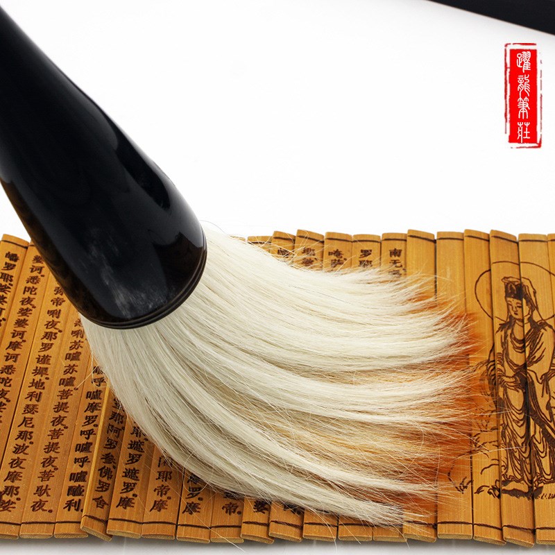 大号牛角毛笔狼羊兼毫大抓笔斗笔 写大字对联京提熊毫大京提