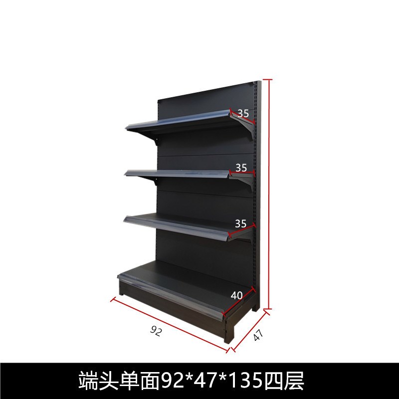 加宽大超市货架超强承重新款展示架便利店单面靠墙双面多层置物架