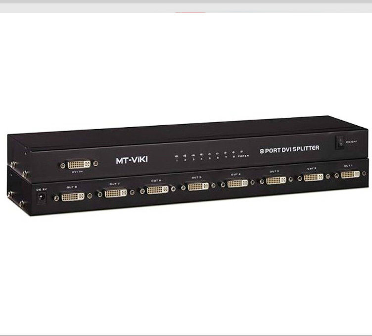 迈拓MT-DV8H 8路dvi分配器 机架式8口DVI分屏器 1进8出分频器分支