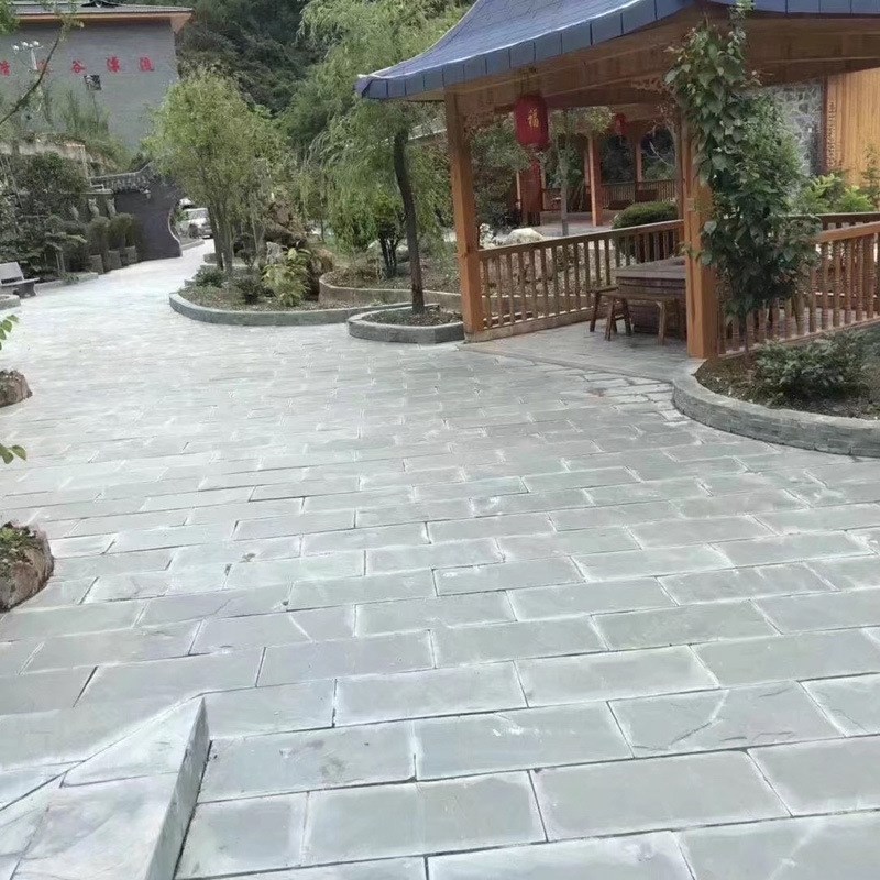 青石板地砖庭院地砖青石板荔面踏步石汀步石现货石材铺路石