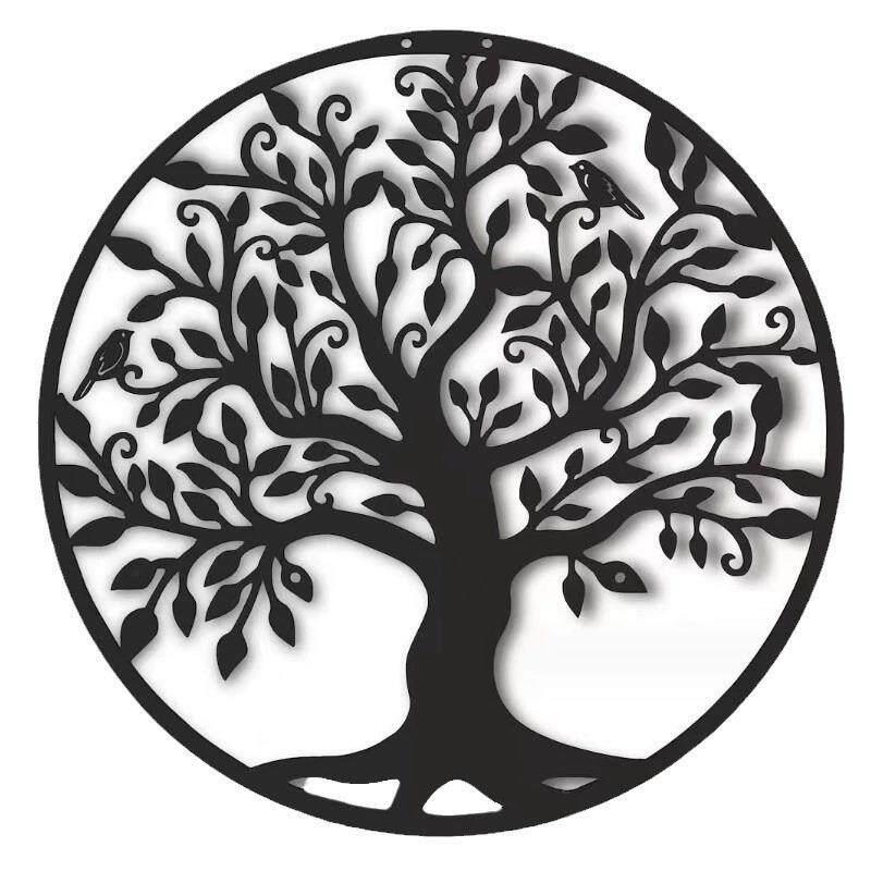 跨境墙艺术生命之树墙装饰标志与鸟类标志乔迁礼物周年纪念墙艺术