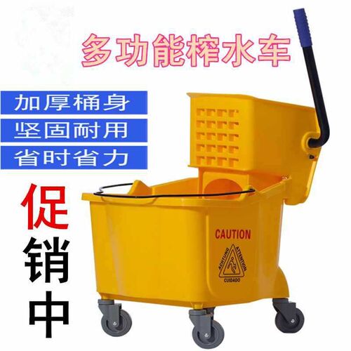 加厚拖把挤水桶榨水车头挤水头压水车挤水器清洁车头炸水脱水篮子