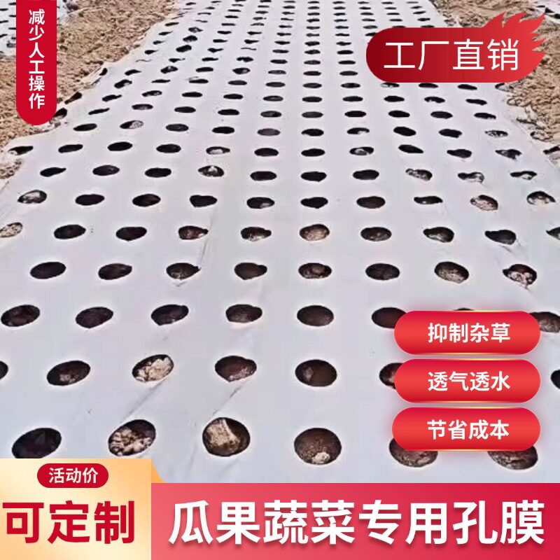 打孔银黑反光防草地膜