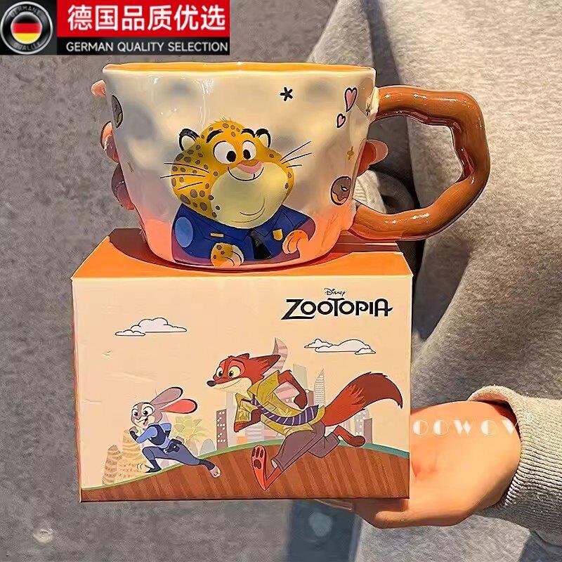 德国疯狂动物城情侣马克杯陶瓷杯子女新款高颜值水杯耶诞生日礼物