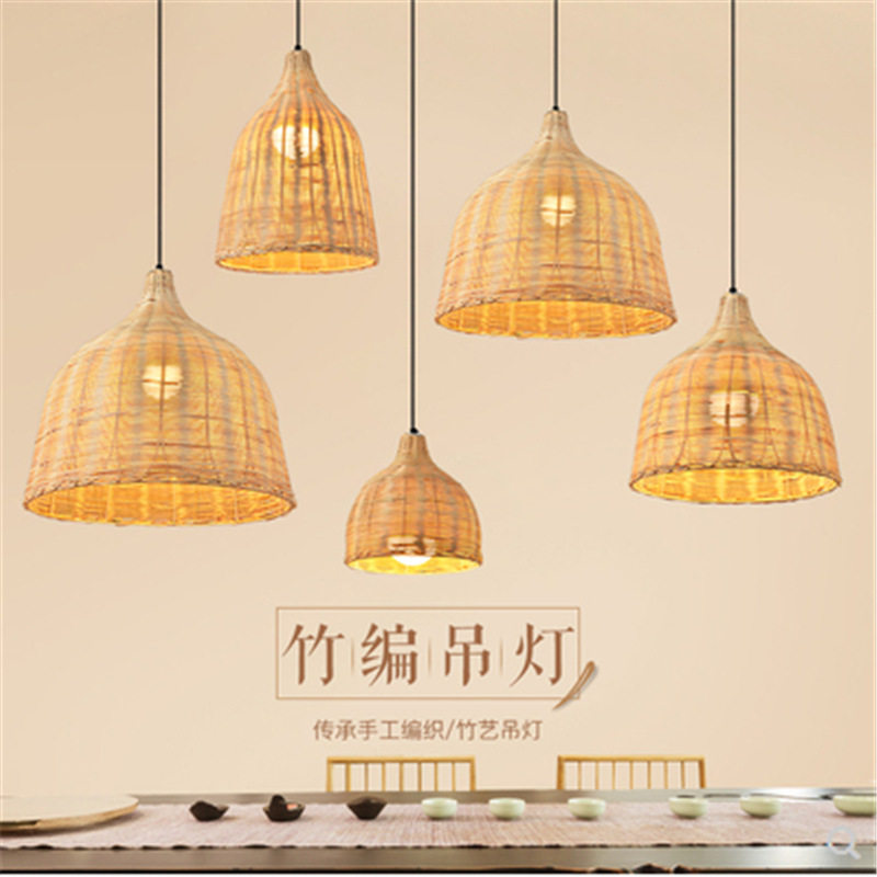 邢台桥东区桥西区日式料理店手工编织竹艺吊灯茶室竹灯日式吊灯