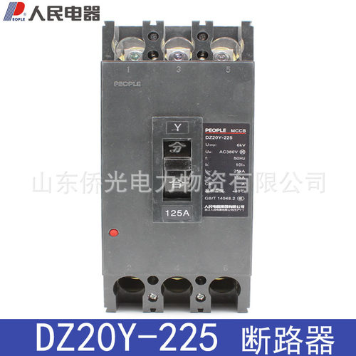 人民电器DZ20Y-225/3300 225A 200A 160A空气开关塑壳断路器三相