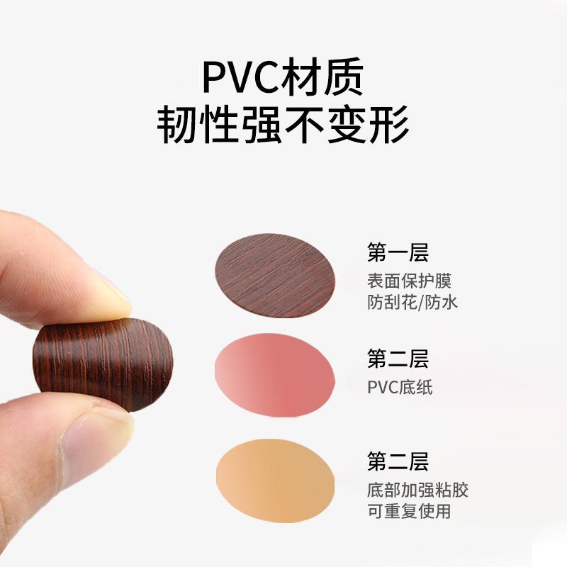 家具螺丝孔封口贴 自粘PVC装饰遮丑防尘封口贴纸三合一环美贴