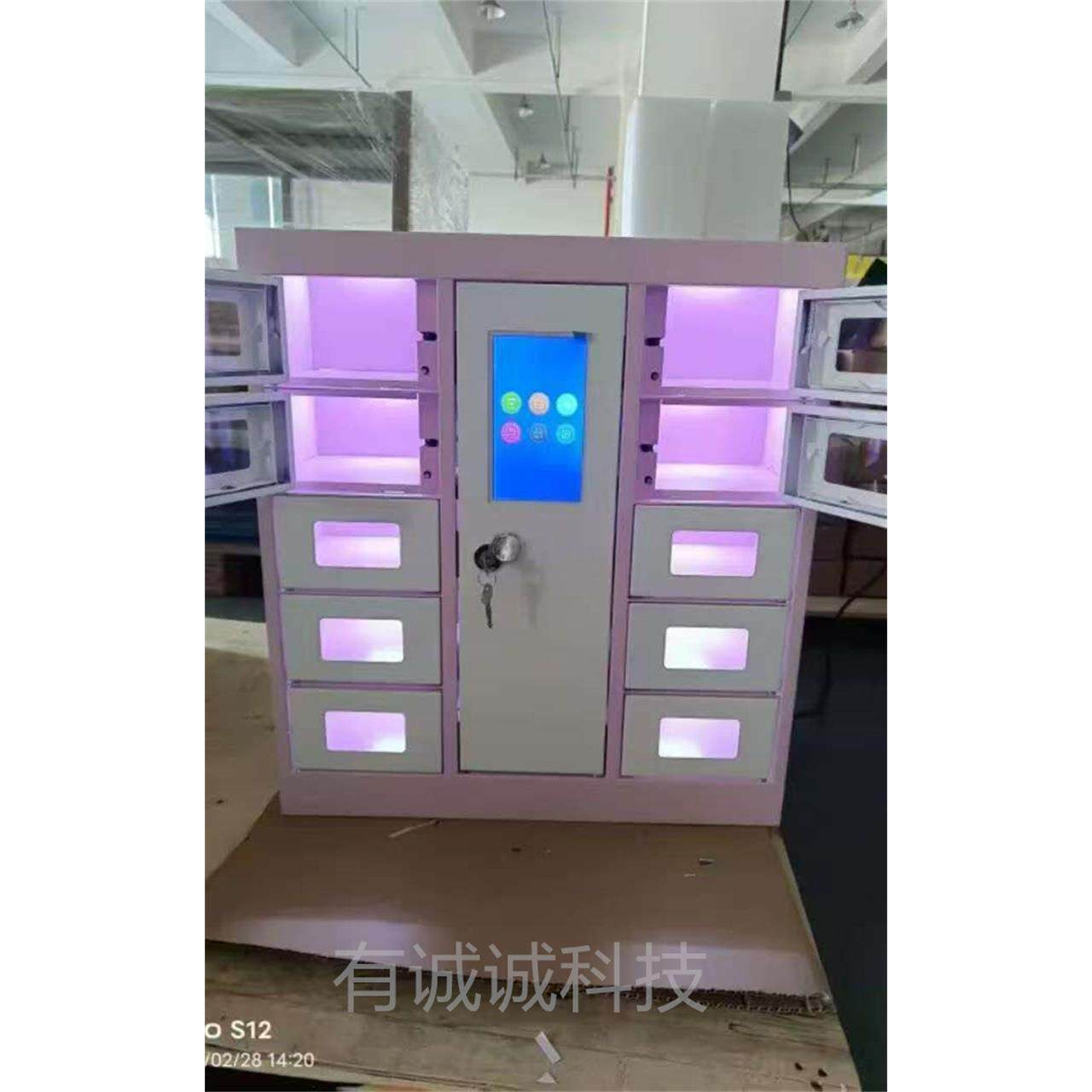 美团对接外卖取餐柜/微信扫码智能存取外卖柜/加热保温取餐