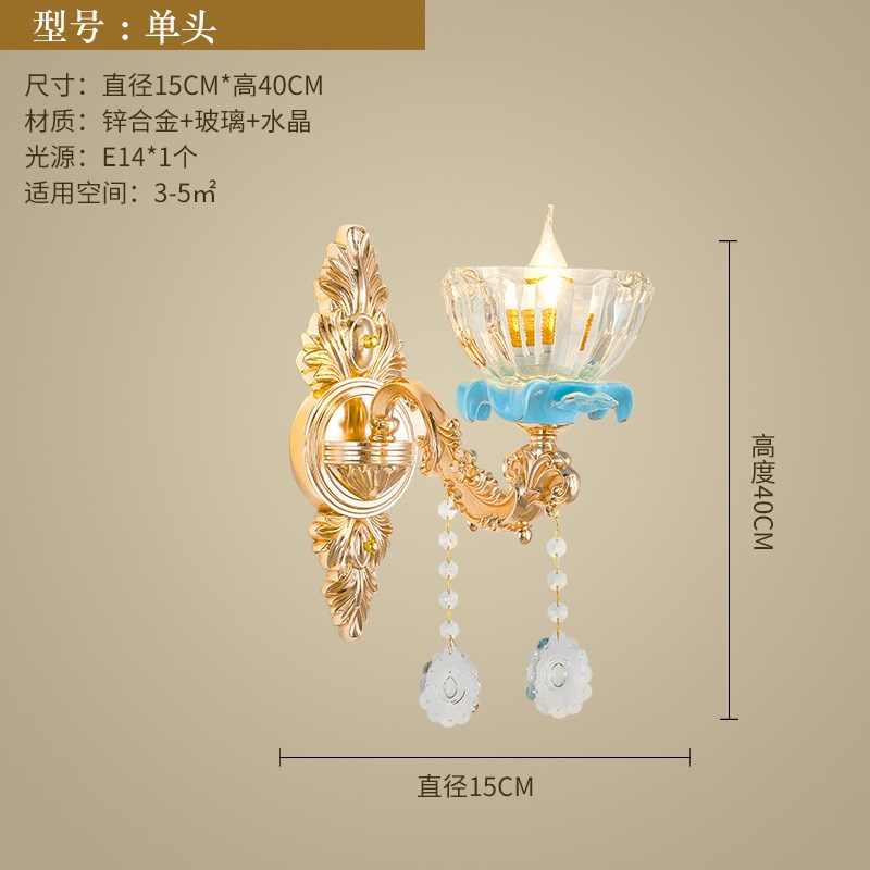 欧式奢华水晶吊灯民国风陶瓷客厅吊灯温馨浪漫公主房间卧室灯吊灯