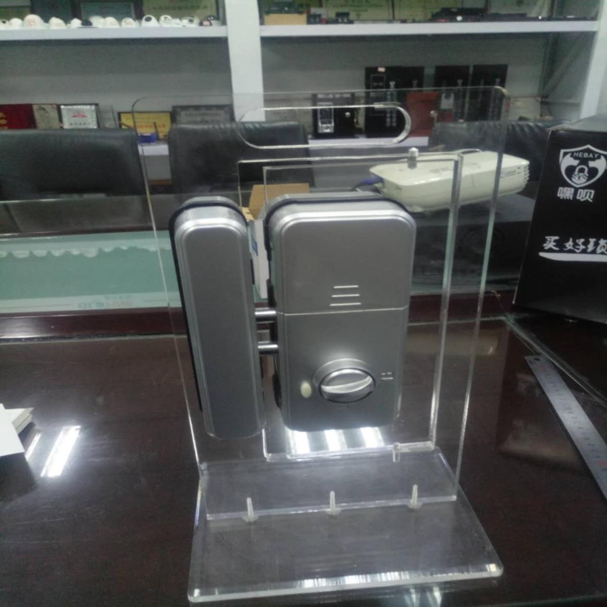 锁架展示架通用指纹锁托架防盗门智能锁展架指纹锁架透明亚克力