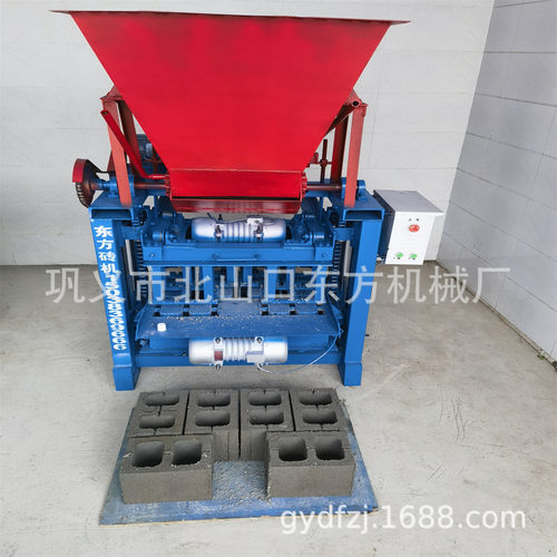 半自动4-35四柱料斗290-190-190空心砖机源头砖机厂家制水泥砖机