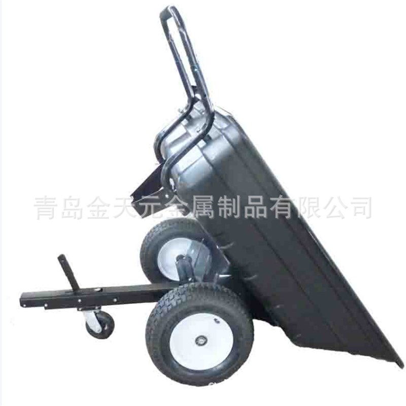 四轮手拉车充气多用途手推车 户外园林牵引移动工具翻斗车手拉车