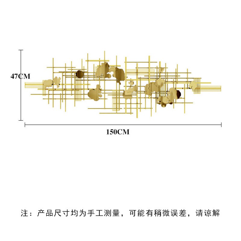 北欧风墙面铁艺装饰 立体铁艺壁挂客厅酒店软装沙发背景装饰挂件