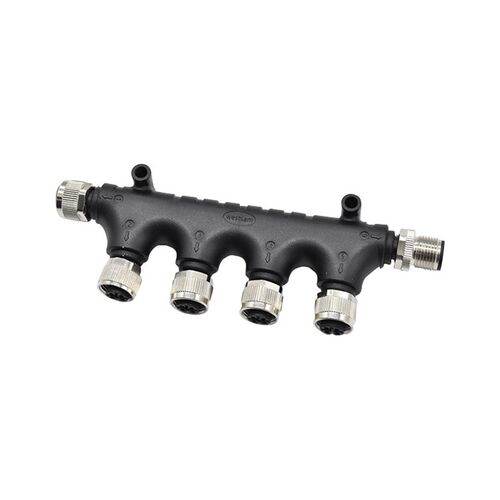 m12分线器T型转接头NMEA2000连接器 6通防水连接器nmea2000转换器