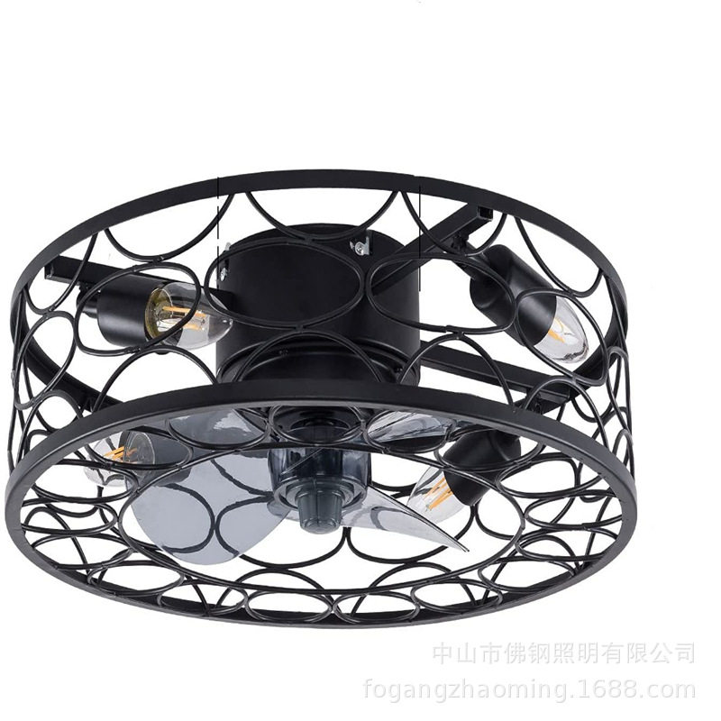 美式复古工业风商用吸顶风扇灯