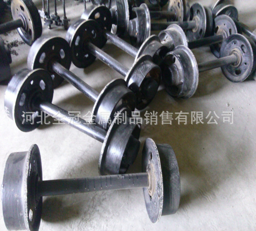 矿用实心轨道平板车轮对