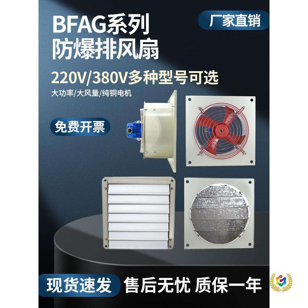 ?防爆排风扇BFAG-300壁式百叶式工业防爆换气扇220V轴流风机380V