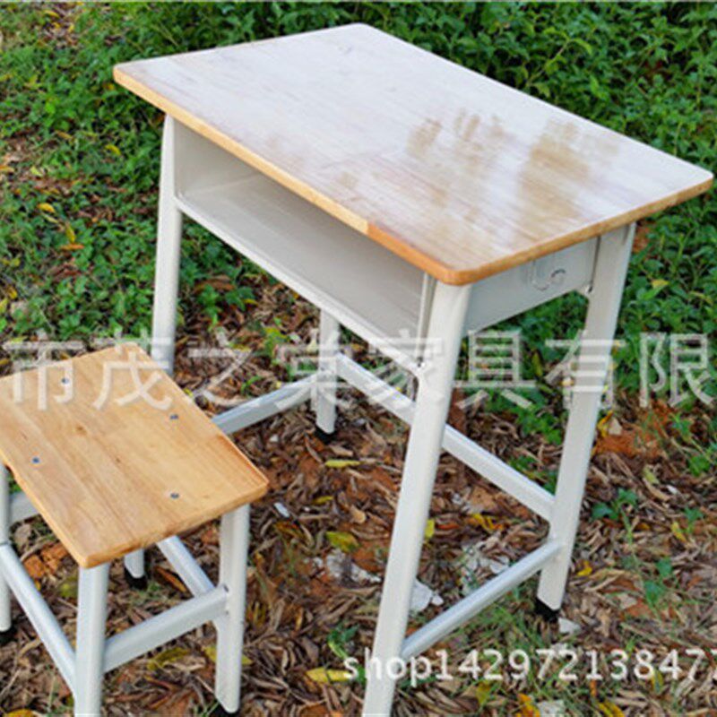 中小学生课桌椅木质课桌椅 橡木课桌 单人课桌 学校书桌生产