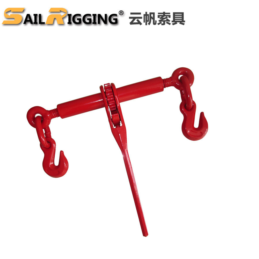 山东索具工厂模锻铸造棘轮式拉紧器喷塑船用链条棘轮式紧索具