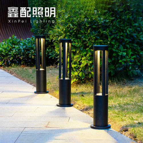 户外草坪灯圆形铝材led防水现代庭院景观灯围墙花园林别墅草地灯