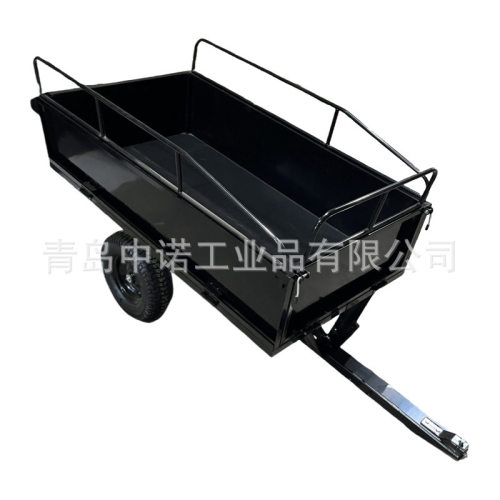 工地人力家用花园垃圾斗手推车 ATV/UTV拖车 翻斗车 割草机牵引车