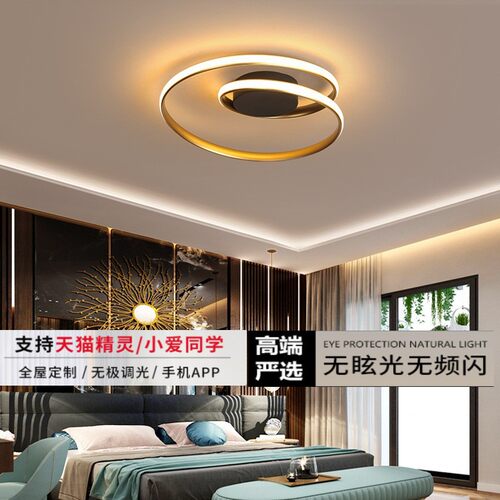 2024北欧艺术圆圈吸顶灯网红个性简约现代大气卧室灯餐厅灯吊灯具