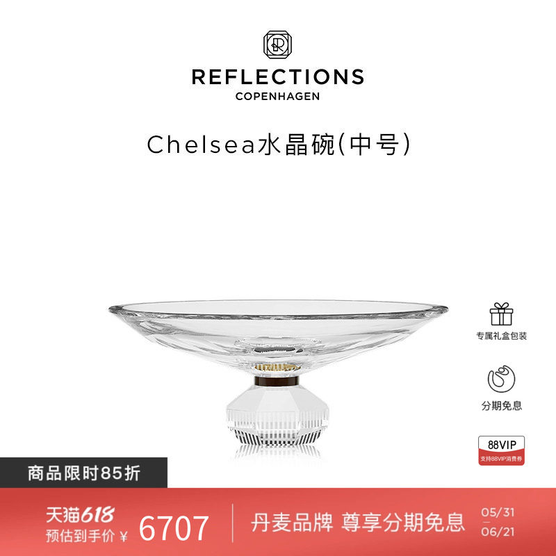 Reflections Copenhagen反射哥本哈根水晶透明碗果盘果篓