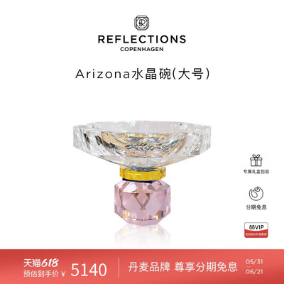 Reflections Copenhagen反射哥本哈根糖果盒粉色水晶碗果盘果篓碗