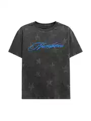 Numbasia_'Asiastar' Full Star Print Washed Vintage Short Loose Street Style Light Asian Short-Sleeve T-Shirt