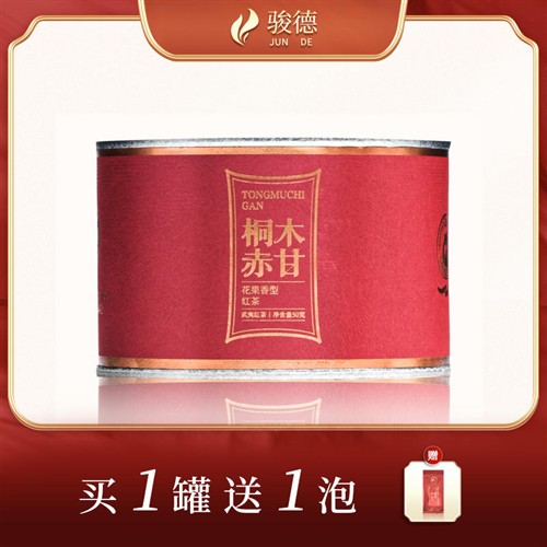 骏德 武夷山红茶茶叶桐木关正山小种 桐木赤甘50g花果香型冷泡茶