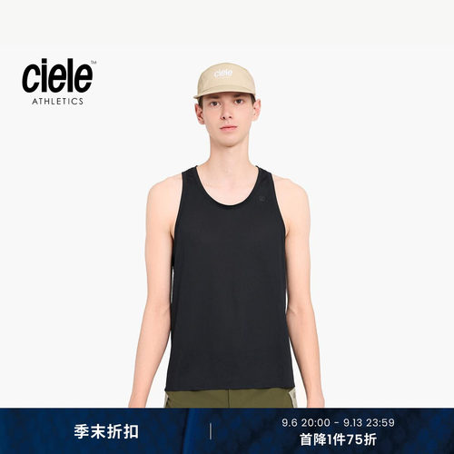 Ciele PR系列 男子排汗防异味跑步背心超轻量竞速透气无袖上衣
