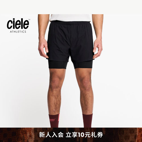 Ciele PR系列 男子多口袋跑步短裤吸湿排汗防磨擦防晒户外运动裤