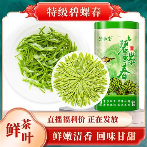 清承堂碧螺春2026新茶特级明前春茶散装茶叶礼盒装浓香型绿茶