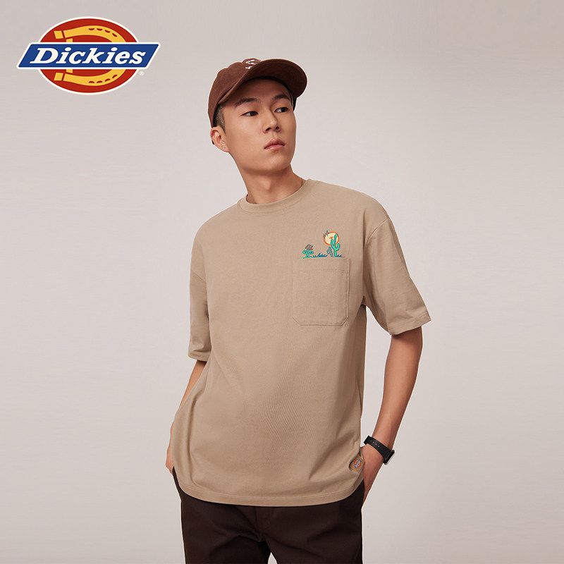 Dickies帝酷适25春夏口袋上方刺绣图案工装短袖T恤男女情侣宽松图片