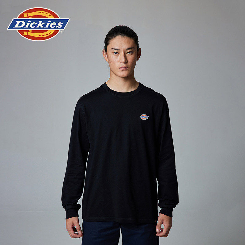 Dickies帝酷适秋冬 三色马蹄铁LOGO汗布长袖T恤情侣工装内搭上衣