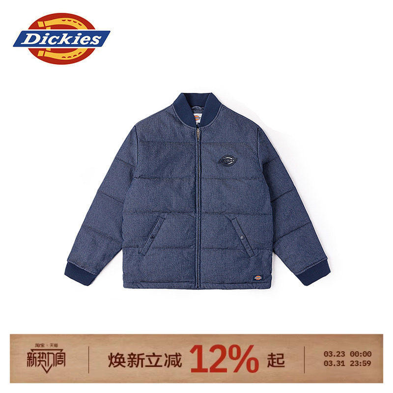 Dickies帝酷适羽绒服春秋仿丹宁面料轻薄款休闲夹克外套男女情侣J
