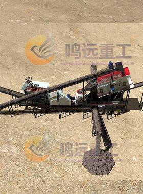 移动四位一体破碎机占地面积小可破碎鹅卵石花岗岩石灰石破碎机
