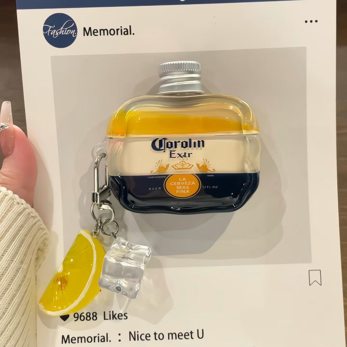 创意个性科罗娜啤酒适用airpods4代蓝牙保护套2代pro3苹果耳机壳