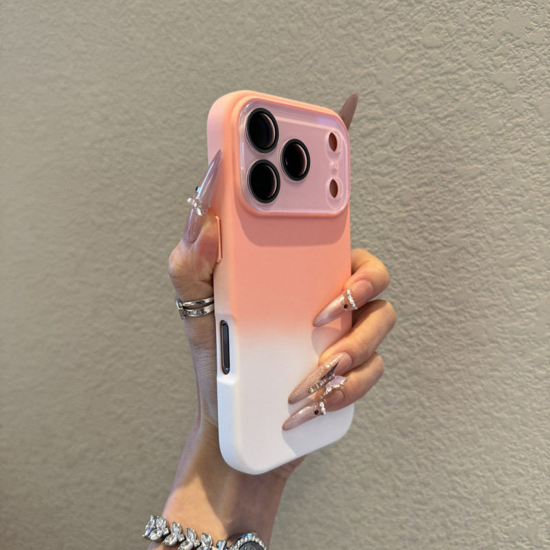 级渐变晕染全包镜头膜适用苹果17air16/iPhone17promax手机壳iPhone16/16pro女
