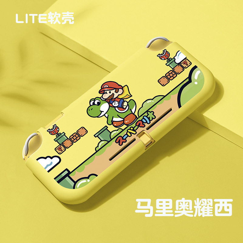 switch软壳星之卡比马里奥彩绘磨砂彩壳ns分体式保护套