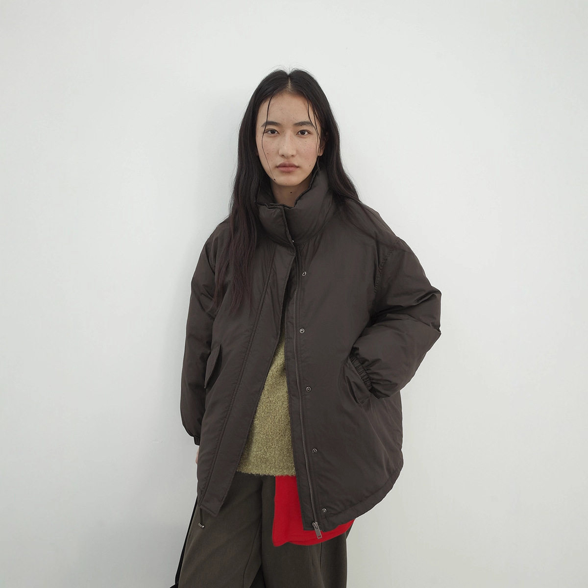 Onde FW26 极简立领加厚百搭保温百搭棒球羽绒服女