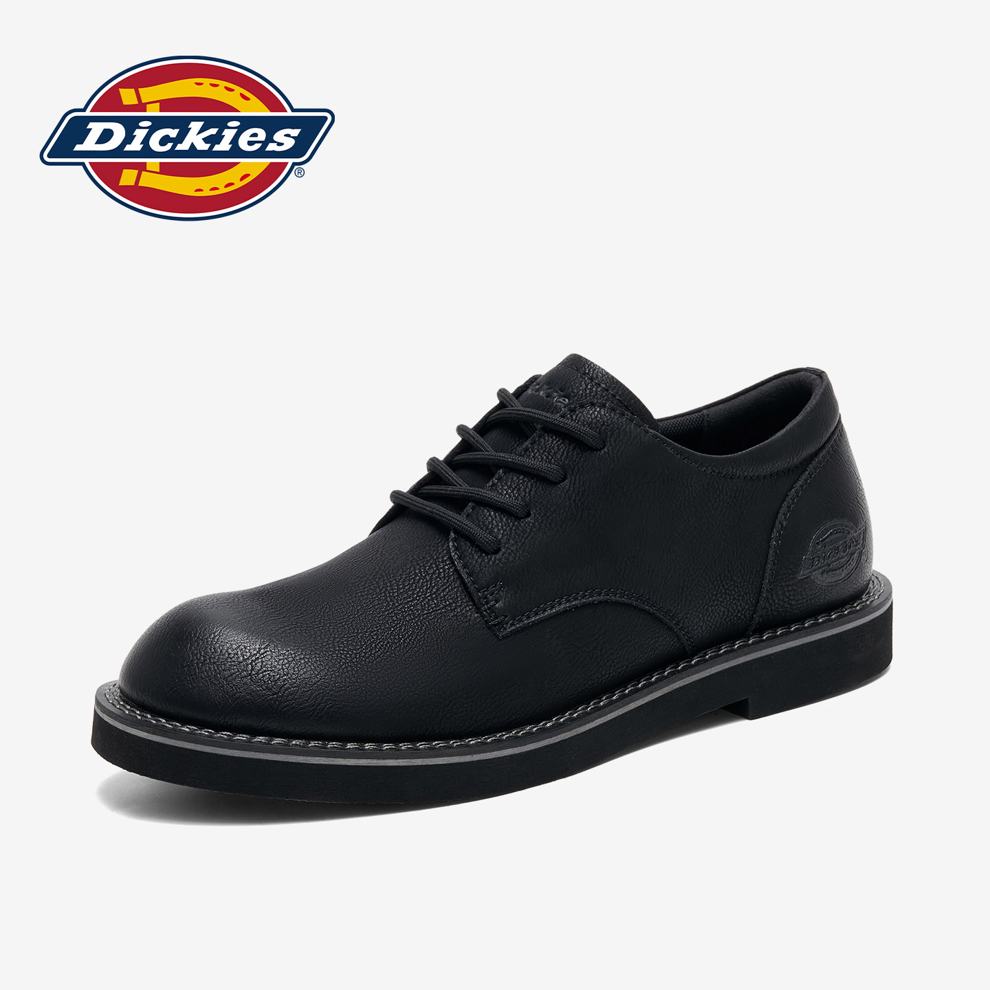 Dickies男鞋2026新款冬季黑色工装鞋男士休闲大头皮鞋低帮马丁靴