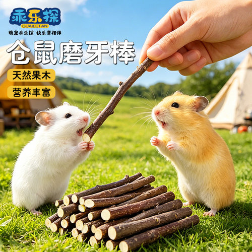 乖乐探仓鼠磨牙棒苹果树枝耐咬