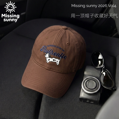 MissingSunny小狗宽檐可折叠帽
