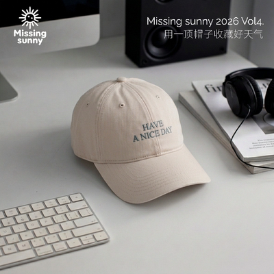 Missingsunny字母刺绣棒球帽