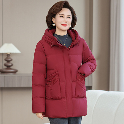 专柜高档羽绒服女2025冬季新款时尚洋气气质显瘦中年妈妈防寒外套