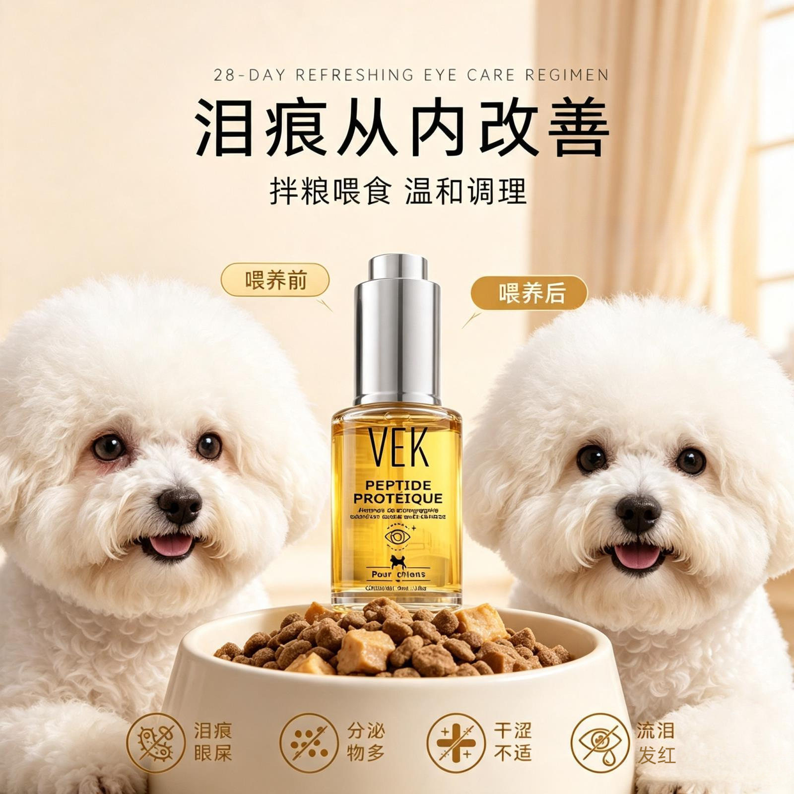 VEK耳部清洁比熊专用液蛋白肽