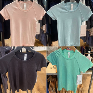 lululemon/露露乐蒙2.0Race款圆领瑜伽服运动速干短袖无缝T恤女士